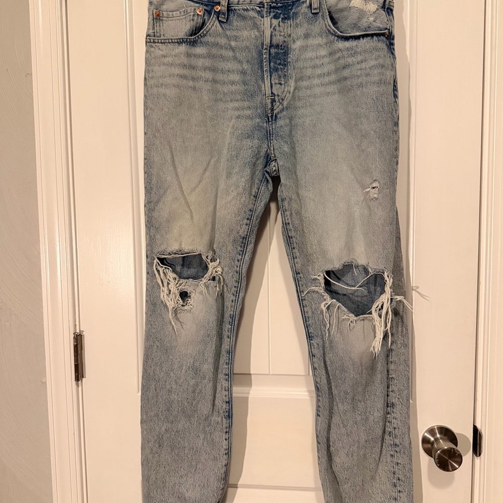 Levi's 501 women's jeans, light blue, size W32 L30 - Picture 2 of 10